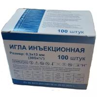 Игла Wenzhou Beipu инъекционная 30G (0,3 х 13 мм), 100шт/уп