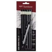 Набор карандашей графитовых Tombow MONO Drawing Pencil Set 6шт. + ручка ластик MONO-6PC-SET