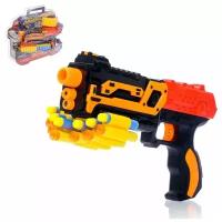 Детское оружие с мягкими пулями Без бренда Бластер «Космический воин», стреляет мягкими пулями