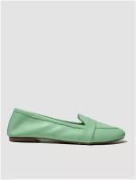 Лоферы женские натуральная кожа туфли кожаные, Reversal,21657T/Green-38