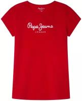 Футболка для девочек, Pepe Jeans London, артикул: PG501567, цвет: красный (255), размер: 14