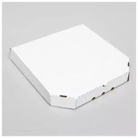 Коробка для пиццы, белая, 32,5x32,5x4 см./В упаковке шт: 10