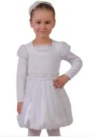 Нарядная блузка для девочки Инфанта, модель 80612, цвет белый, размер 098/56