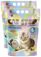 CAT STEP TOFU TUTTI FRUTTI наполнитель комкующийся растительный для туалета кошек (6 + 6 л)