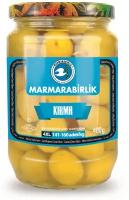 Marmarabirlik оливки зеленые KIRMA 4XL (141-160), ломаные, в рассоле, с косточкой, ст/б