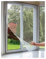 Москитная сетка на окна с крепежной лентой / антимоскитная сетка на окно 1,5х1,3 м, комплект - 3 шт