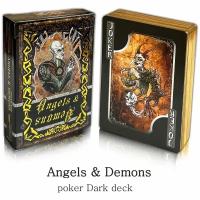 Коллекционные игральные карты Angels & Demons Покерная колода с фольгированием среза торца карточек, дизайнерское ограниченное издание Dark Deck