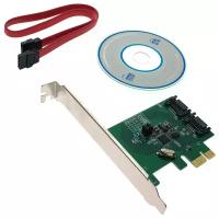 Контроллер PCI-E 2.0 to 2 port SATA3 6Gb/s, RAID, чип ASM1061R, модель PCIe2SATA3ASM Espada