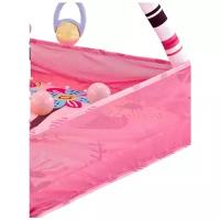 Детский развивающий коврик, розовый, квадратный 80х80