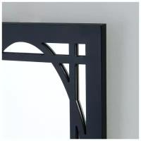 Зеркало настенное, прямоугольное с овалом внутри, черное 33,3х63,3х1,6 см