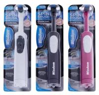 Электрическая зубная щётка Wisdom Spinbrush Active Whitening Charcoal Toothbrush, микс