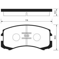 Дисковые тормозные колодки передние SANGSIN BRAKE SP1255 (4 шт.)