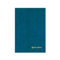 Книга учета Brauberg 96 листов, клетка, твердая, бумвинил, блок офсет, А4, светло-синяя (130069)