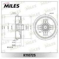 MILES K110725 Барабан тормозн GOLFIII/VENTO/CORDOBA