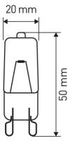 Лампа галогенная ЭРА C0027378, G9, JCD, 40 Вт, 3000 К