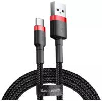 Кабель Baseus cafule Cable USB For Type-C 2A 3m Red+Black