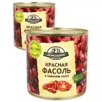«Домашние заготовки», фасоль красная в томатном соусе, 2 упаковки по 400 г