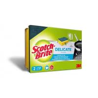 Губки Scotch-Brite Delicate (4970) для посуды, мягкая, широкая 2шт-1уп