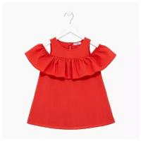 Платье для девочки MINAKU: Cotton Collection цвет терракот, рост 104 7755809