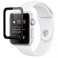 Защитное стекло для (Apple Watch 44mm) Олеофобное / Закаленное/ Противоударное / Полноэкранное, Full Glue (Черная Рамка)