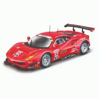 Bburago Коллекционная машинка Феррари 1:43 Ferrari Racing 488 GTE 2017, красная