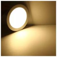 Светодиодный светильник панель-сфера 120-6ВТ-220В - Цвет свечения:Белый теплый 3000-3500K. Комплект 3 штуки