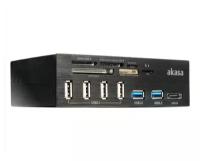 Панель AKASA InterConnect Pro 5.25'' с внешним usb 3.0 кабелем AK-HC-05U3BK