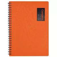 Блокнот на пружине A5 в линейку 50 листов COMIX Compera Original, обложка оранжевая