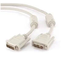 Кабель Cablexpert DVI-D single link, 1.8м, 19M/19M, экран, феррит. кольца