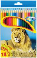 CENTRUM Цветные карандаши деревянные Zoo, 18 цветов (80170), 18 шт