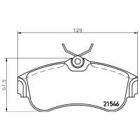 Дисковые тормозные колодки передние NISSHINBO NP2053 для Nissan Primera, Nissan Almera, Honda Civic (4 шт.)