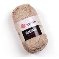 Пряжа YarnArt Macrame, 100 % полиэстер, 90 г, 130 м, 1 шт., 166 св.бежевый 130 м