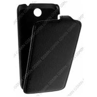 Кожаный чехол для Lenovo A860E Aksberry Protective Flip Case (Черный)