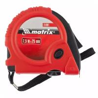 Рулетка Matrix Rubber 7, 5 м х 25 мм, обрезиненный корпус 31001