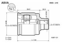 ШРУС Asva HNIDU10 для Honda Accord VIII, CR-V I,II, Integra, Shuttle