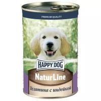 Консервы Happy Dog для щенков телятина и индейка natur line 410г