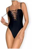 Слитный женский купальник Beverelle со шнуровкой Obsessive - Swim | Купальники | черный | M