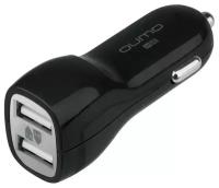 Автомобильное зарядное устройство Qumo Auto Energy зарядка 3А 2 USB-порта + кабель Lightning - чёрный