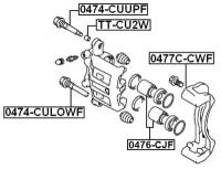 Заглушка FEBEST TTCU2W направляющей втулки тормозного суппорта