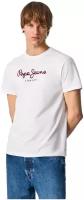 Футболка мужская, Pepe Jeans London, артикул: PM508208, цвет: белый (800), размер: XL