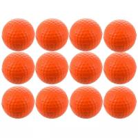 Набор мягких мячей для гольфа из полипропилена (12 шт), оранжевый