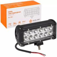 Фара светодиод.(балка)двухрядная,12 led направленный свет 36w(165х78х65) 12/24v airline aled045