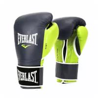 Перчатки тренировочные Everlast Powerlock 16oz синий, зеленый