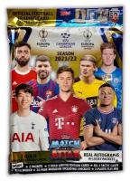 Стартовый набор футбольных коллекционных карточек с альбомом 2021-22 Topps Match Attax Лига Чемпионов УЕФА (28 шт + 2 золотые лимитированные)