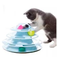 Игрушка для кошек Трек-башня с мячиками 