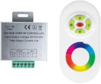 Контроллер Redigle RGB для светодиодной ленты 24A (12V-24V, 288W-576W) сенсорный контроллер (белый пульт)