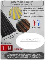 Противоскользящая полоса на ступени. Противоскользящая резиновая вставка 28мм х 4мм, цвет: черный, длина: 10 погонных метров