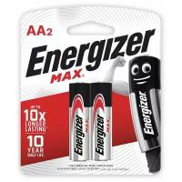 Батарейки комплект 2 шт ENERGIZER Max, AA (LR06, 15А), алкалиновые, пальчиковые, блистер