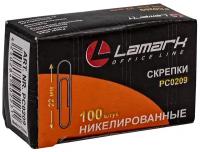 LAMARK209 Скрепки ник. 22 мм/100 шт/ круглые, 10 шт