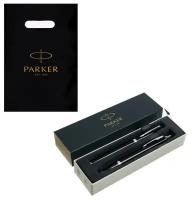 Набор Parker IM Core FK221 Black CT, ручка перьевая, ручка шариковая, подарочная коробка, В подарочном пакете